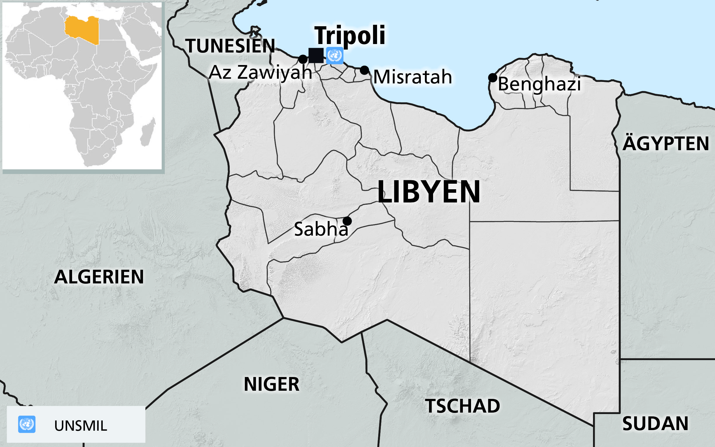 Karte von Libyen