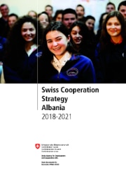 Cover page of the Swiss Cooperation Strategy with Albania 2018-2021