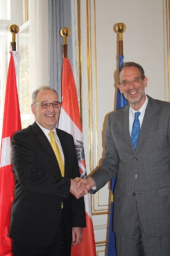 Bundesrat Guy Parmelin und Bundesminister Heinz Fassmann