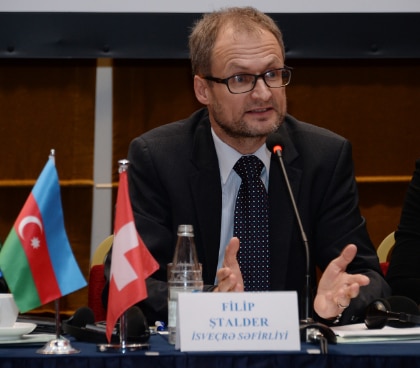 Ambassador Philipp Stalder delivers speech at the Gender Study Repor event