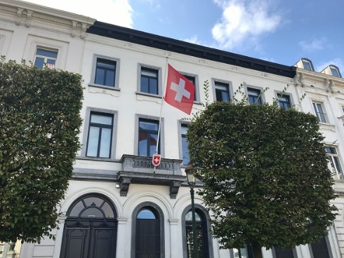 L’Ambassade de Suisse à Bruxelles. 