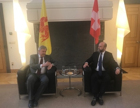 Le Président du Parlement de Wallonie avec l’Ambassadeur Philippe Brandt. 