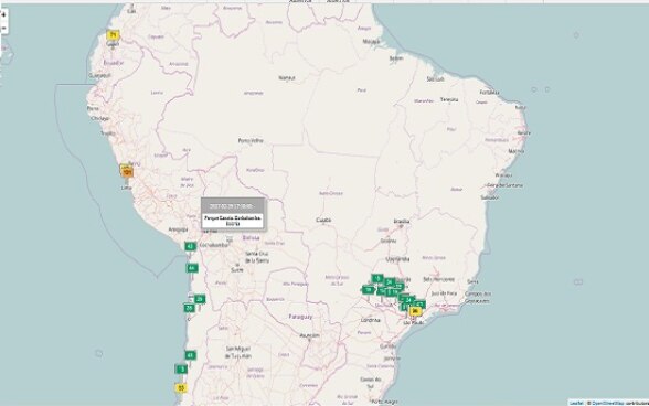 Mapa de contaminación del aire de mundo