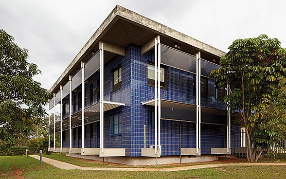 O edifício da Embaixada em Brasília
