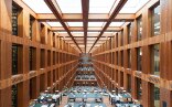 Thomas Guignard's photograph shows the Jacob and Wilhelm Grimm Centre, a library at the Humboldt University in Berlin. 