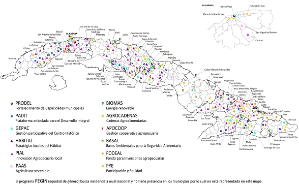 Mapa Proyectos COSUDE 2017