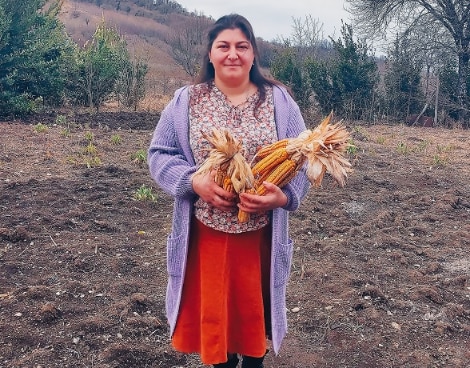 Ana in her corn field