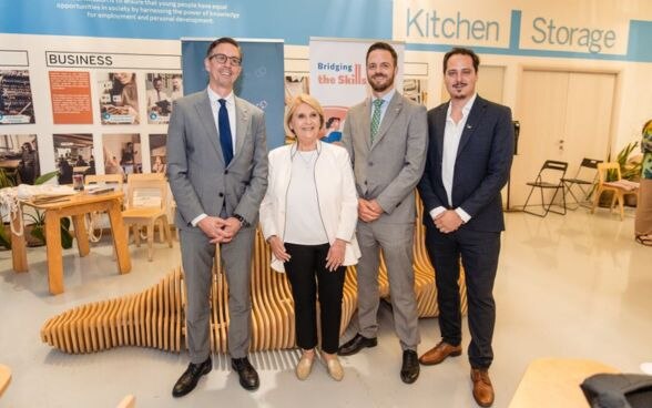 During the project’s launch by Claudio Martelli, Deputy Director of the Swiss Secretariat of Migration and Sofia Voultepsi, Deputy Minister of Migration and Asulym.
