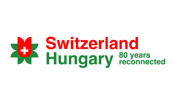 Logo Switzerland and Hungary 80 years reconnected