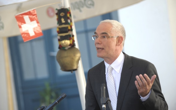 Minister Balog holding his speech at the celebration