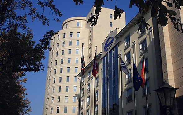 Le bâtiment de l'ambassade à Bishkek 