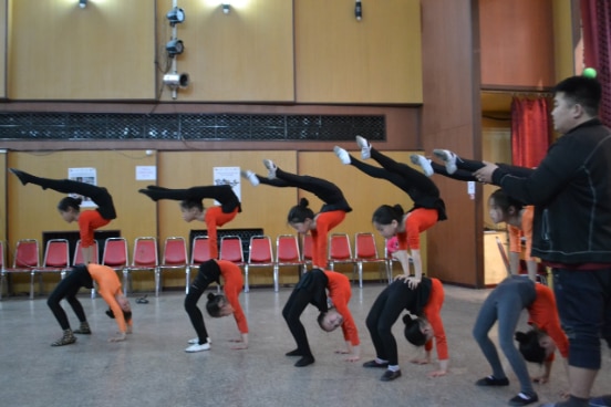 Contortionist girls of Bulgan province