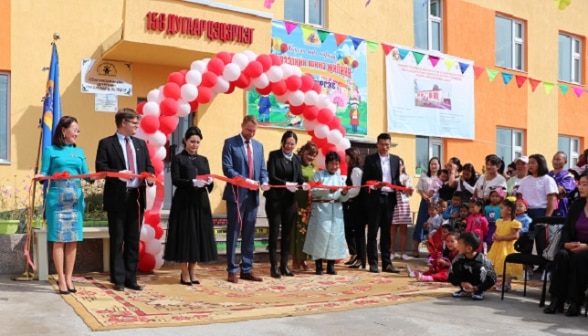 Hand over ceremony of retrofitted kindergarten in Songinokharkhan district 