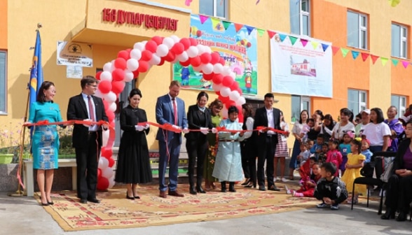Hand over ceremony of retrofitted kindergarten in Songinokharkhan district