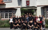 The Top Secret Drum Corps from Basel is received at the Swiss Residence © FDFA