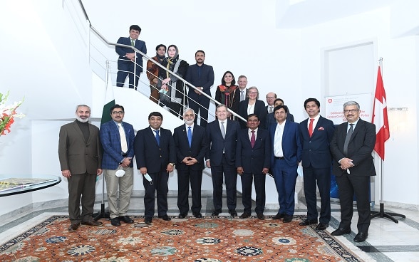 Group Photo of the GCSP Alumni at the ”4th Global Annual Networking Night” held at the Embassy of Switzerland in Islamabad 