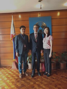 Ambassador Gaschen with Atty. Engelbert Caronan Jr., President and CEO of the Development Academy of the Philippines