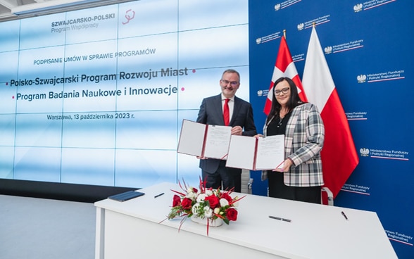 Signing ceremony of Implementation Agreements for the two Programmes supported under the new Swiss-Polish Cooperation Programme