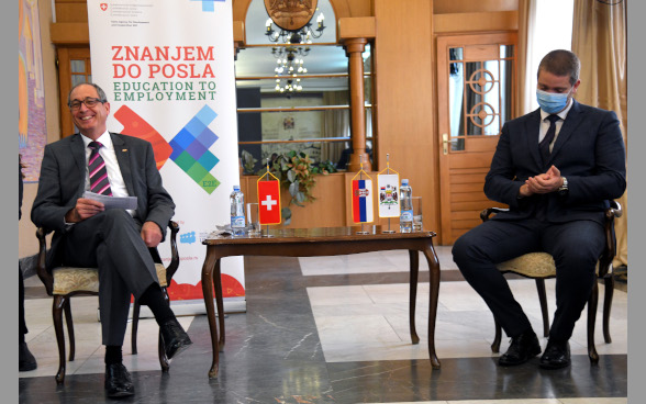 Swiss Ambassador with the Mayor of the City of Kragujevac
