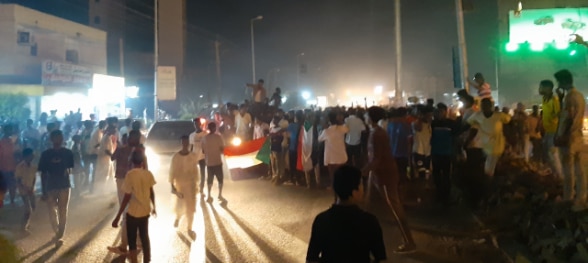 Nightly celebrations of citizens of the agreement reached in Sudan on 05 July 2019 