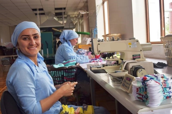 Процесс работы в текстильной компании "Вахдат"