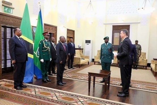 Ambassador Chassot presenting his credentials