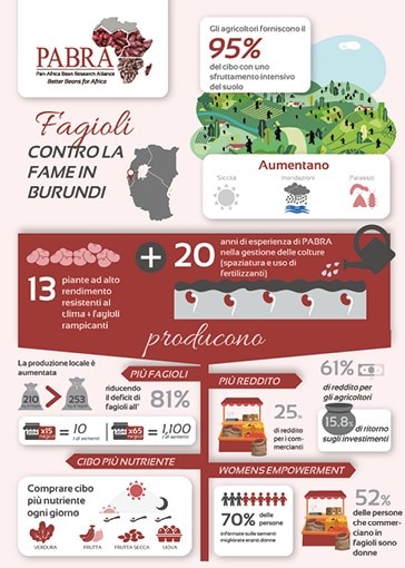 Infografica sul progetto PABRA in Burundi.