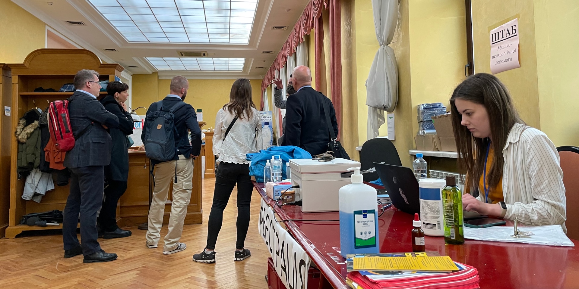 A reception centre was set up in the Iwano-Frankiwsk station.