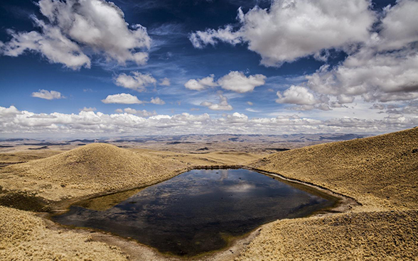A reservoir in the Peruvian highlands.