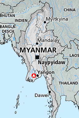 Karte von Myanmar