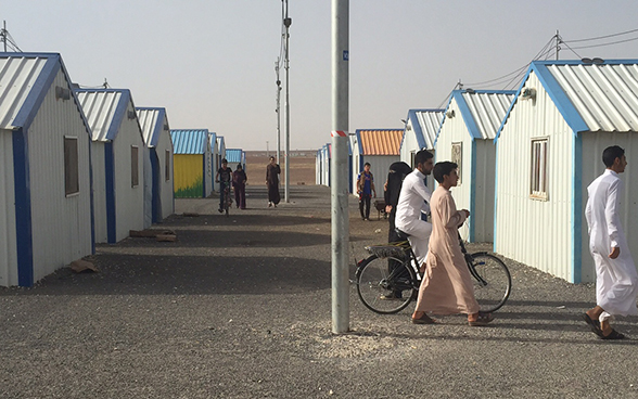View of the Azraq refugee camp in Jordan.