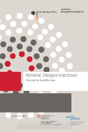 Il frontespizio di National Dialogue Handbook.