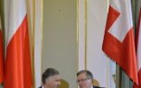 Bundespräsident Didier Burkhalter und der polnische Präsident Bronislaw Komorowski.