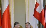 The president of the Confederation, Didier Burkhalter, and the Polish president, Boris Komorowski. 