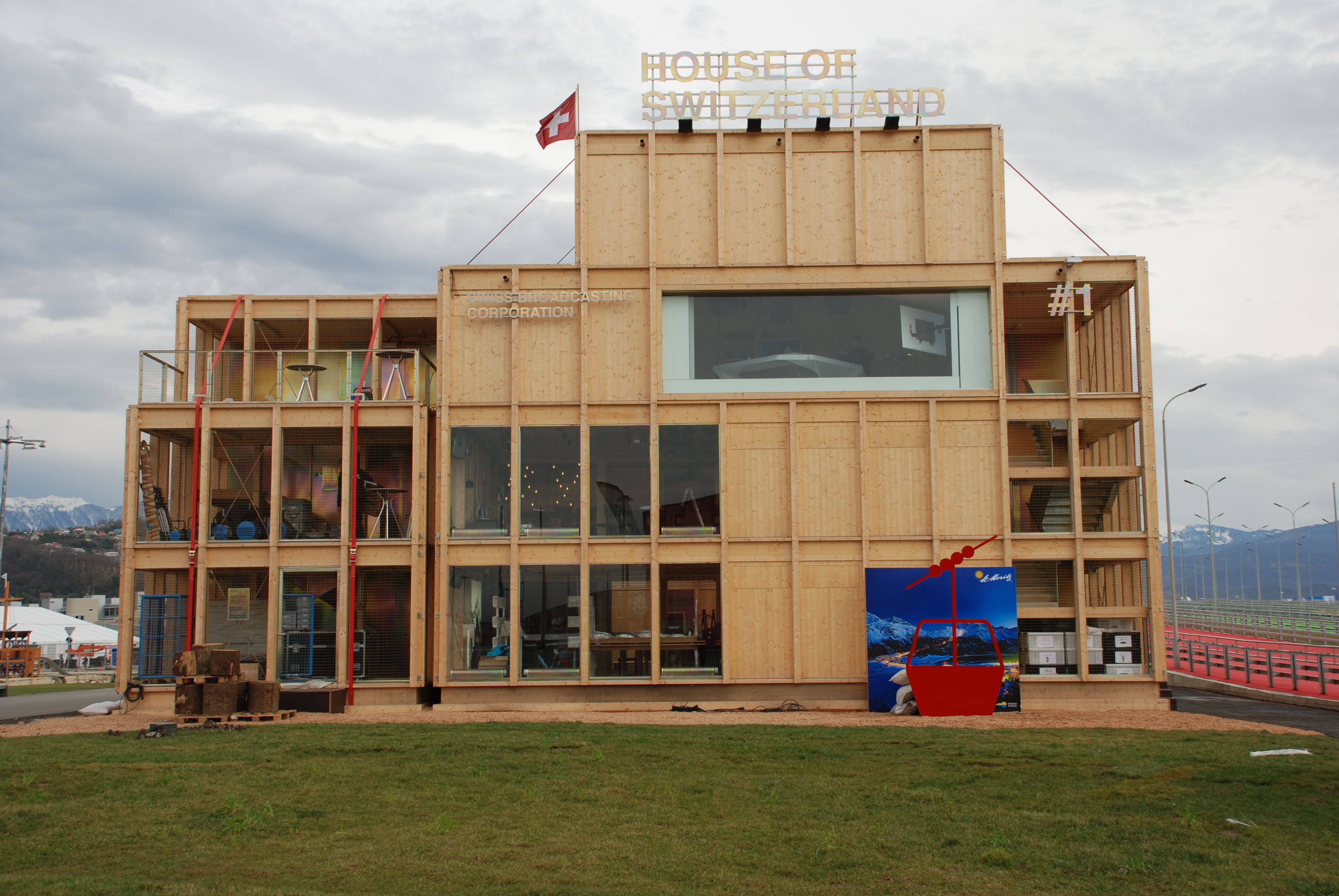 La «House of Switzerland» nel parco olimpico di Sochi.