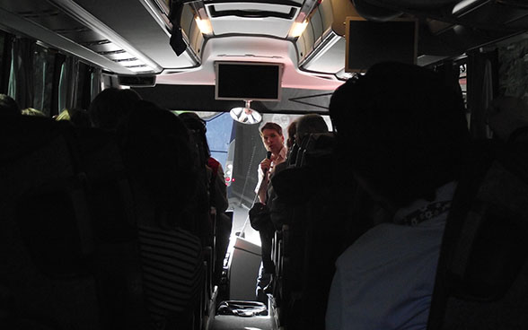 Excursion to Valais: during the excursion, cantonal and federal specialists provided explanations about the two sites