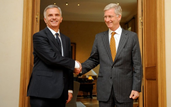 Didier Burkhalter with King Philippe.
