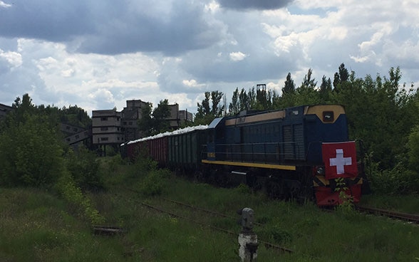 Swiss humanitarian train for the Eastern Ukraine (May 2016)
