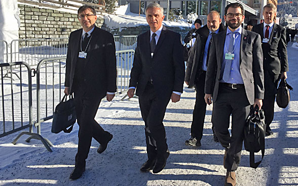 Il consigliere federale Didier Burkhalter al WEF 2017.