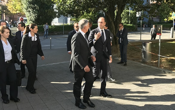 Dider Burkhalter et Angelino Alfano au Forum Italie-Suisse.