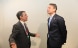 Il consigliere federale Ignazio Cassis discorre con Halbe Zijlstra, ministra olandese degli affari esteri.