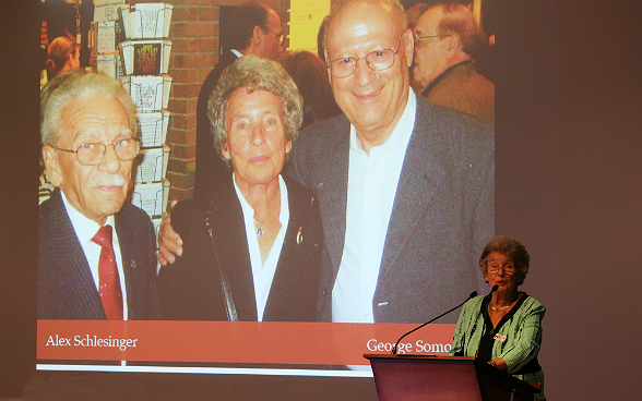 Agnes Hirschi, figliastra di Carl Lutz, presenta il libro «Under Swiss Protection» su Carl Lutz.