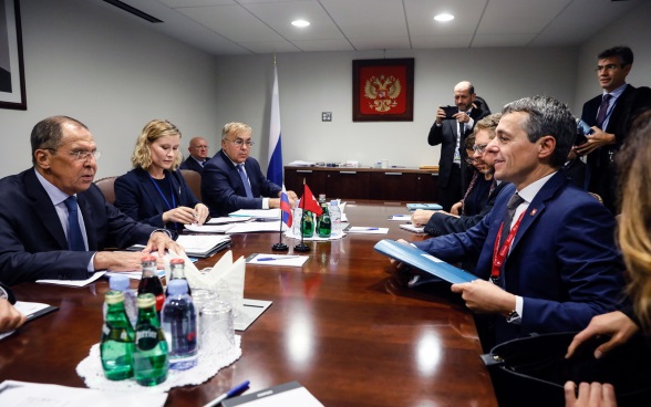 Il consigliere federale Ignazio Cassis incontra Sergej Lavrov