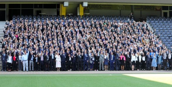 Gruppenbild der Botschafter- und Aussennetzkonferenz Teilnehmerinnen und Teilnehmer.