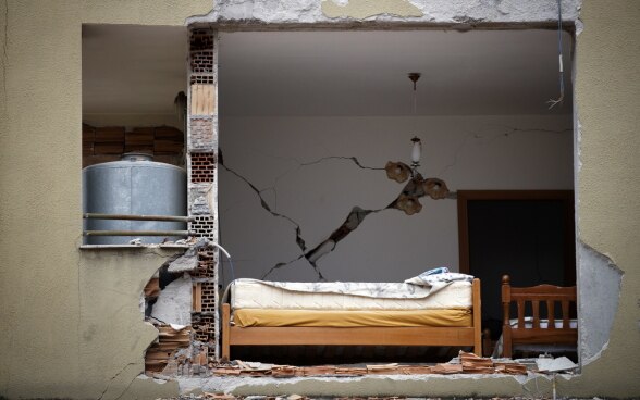 Thousands of buildings were damaged or destroyed during the 26 November earthquake in Albania.