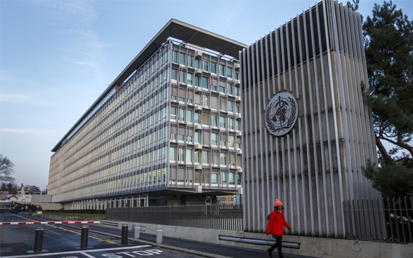 The World Health Organisation headquarters building in Geneva.