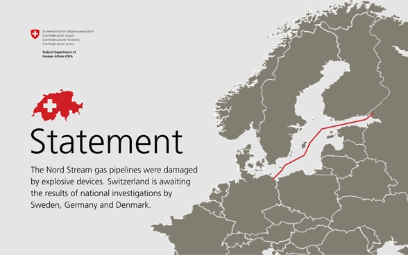 Carte de la mer Baltique et de la mer du Nord montrant le tracé des gazoducs Nord Stream.