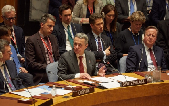 Le conseiller fédéral Ignazio Cassis au Conseil de sécurité de l’ONU.