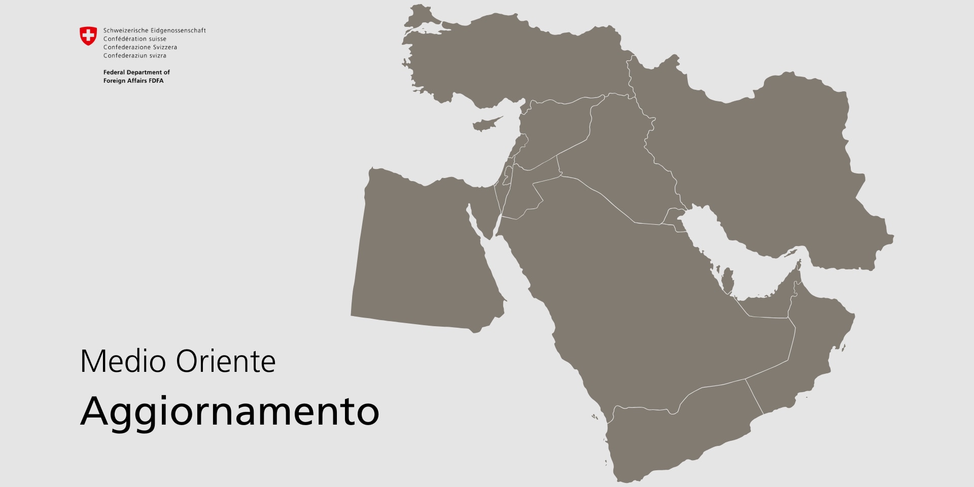 Mappa del Medio Oriente.