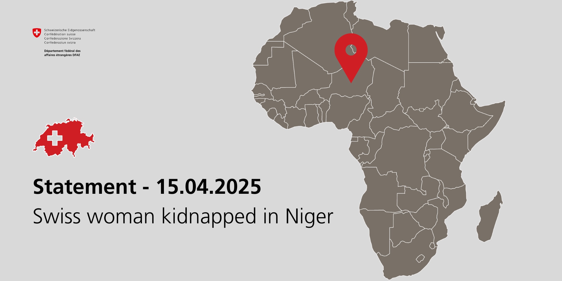 Map of the African continent on which Niger is marked.